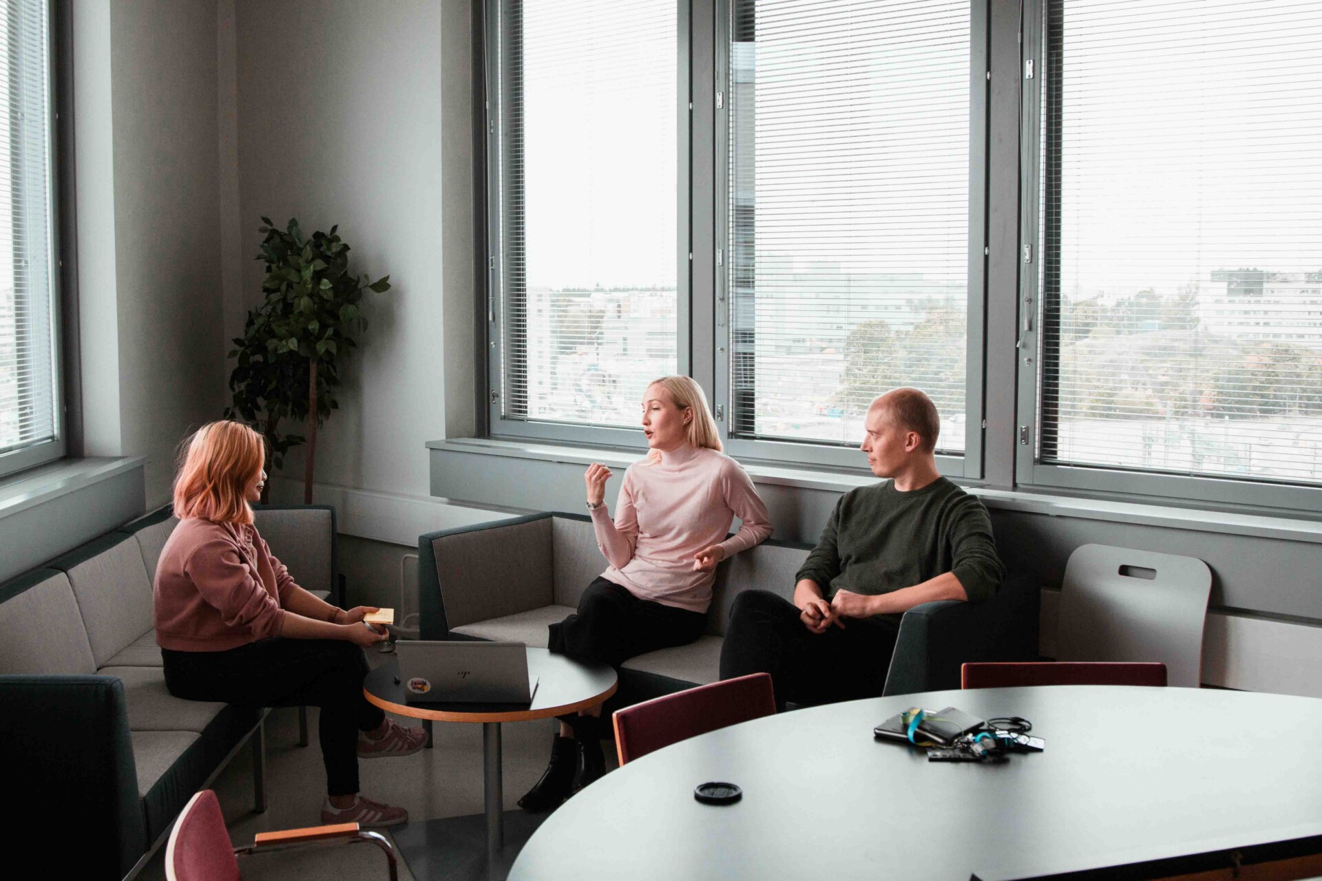 a couple discussing their concerns with a therapist
